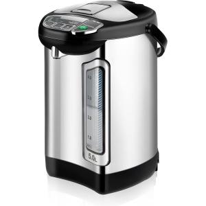imageNutriChef Water Boiler and Hot Water Dispenser 8L Electric Beverage Dispenser with Safety Lock Lid NonDrip Tap Warm Function Food Grade Stainless Steel Home ampamp Commercial Use 19quotx9quotx9quot Silver53 Quarts