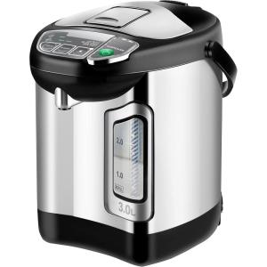 imageNutriChef Water Boiler and Hot Water Dispenser 8L Electric Beverage Dispenser with Safety Lock Lid NonDrip Tap Warm Function Food Grade Stainless Steel Home ampamp Commercial Use 19quotx9quotx9quot Silver32 Quarts