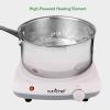 imageNutriChef Electric Countertop Single Food BurnerBuffet Hot Plate Dish Warmer with Adjustable TempLED LightUse with Stainless SteelCast IronMagnetic CookwaresHomeCampingPKST11