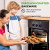 imageNutriChef Muffin Pans for Baking 4Pack  Nonstick 12 Mold Cupcake Tins  Carbon Steel Stackable Cup Cake Trays  Dishwasher ampamp Oven Safe  Includes 200 Parchment Paper Liners  13 x 10 x 1  Black
