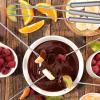 imageNutriChef 12pcs Fondue Dipping Fork Skewers  Stainless Steel wMultiColored HeatResistant Handles  Perfect for Fruits Vegetables Cheese Chocolate Marshmallows and More PRTPKFONDSTK12