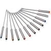 imageNutriChef 12pcs Fondue Dipping Fork Skewers  Stainless Steel wMultiColored HeatResistant Handles  Perfect for Fruits Vegetables Cheese Chocolate Marshmallows and More PRTPKFONDSTK12