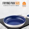 imageNutriChef f 12quot Large Fry Pan  Large Skillet Nonstick Frying Pan with Silicone Handle Ceramic Coating Blue Silicone Handle StainResistant And Easy To Clean Professional Home Cookware12
