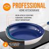 imageNutriChef f 12quot Large Fry Pan  Large Skillet Nonstick Frying Pan with Silicone Handle Ceramic Coating Blue Silicone Handle StainResistant And Easy To Clean Professional Home Cookware12