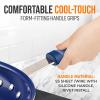 imageNutriChef f 12quot Large Fry Pan  Large Skillet Nonstick Frying Pan with Silicone Handle Ceramic Coating Blue Silicone Handle StainResistant And Easy To Clean Professional Home Cookware10
