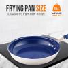 imageNutriChef f 12quot Large Fry Pan  Large Skillet Nonstick Frying Pan with Silicone Handle Ceramic Coating Blue Silicone Handle StainResistant And Easy To Clean Professional Home Cookware10