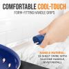 imageNutriChef f 12quot Large Fry Pan  Large Skillet Nonstick Frying Pan with Silicone Handle Ceramic Coating Blue Silicone Handle StainResistant And Easy To Clean Professional Home Cookware14