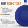 imageNutriChef f 12quot Large Fry Pan  Large Skillet Nonstick Frying Pan with Silicone Handle Ceramic Coating Blue Silicone Handle StainResistant And Easy To Clean Professional Home Cookware10