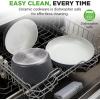 imageNutriChef 18Piece Ceramic Cookware Set with Detachable Handles Non Stick Pots and Pans PTFEFree Natural Ceramic Coating SpaceSaving Design Oven ampamp Stove Safe Includes Utensils