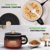 imageNutriChef 16 QT Portable Electric Rice Cooker ampamp Lunch Maker  MultiFunctional ampamp NonStick Ceramic Coating  Digital Control Panel  6 Cook Functions Rice Soup Stew Porridge ampamp More  GreenBlack