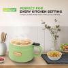 imageNutriChef 16 QT Portable Electric Rice Cooker ampamp Lunch Maker  MultiFunctional ampamp NonStick Ceramic Coating  Digital Control Panel  6 Cook Functions Rice Soup Stew Porridge ampamp More  GreenGreen