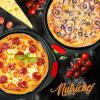 imageNutriChef 3Piece Pizza Tray Set with Silicone Handles  Round Nonstick Pizza Pan with Perforated Holes Durable Carbon Steel Small Medium Large Sizes  Ideal for Crispy Evenly Baked Pizzas Gray20 Pack