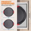 imageNutriChef 3Piece Pizza Tray Set with Silicone Handles  Round Nonstick Pizza Pan with Perforated Holes Durable Carbon Steel Small Medium Large Sizes  Ideal for Crispy Evenly Baked Pizzas Gray20 Pack