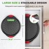 imageNutriChef 3Piece Pizza Tray Set with Silicone Handles  Round Nonstick Pizza Pan with Perforated Holes Durable Carbon Steel Small Medium Large Sizes  Ideal for Crispy Evenly Baked Pizzas Gray2 Pack