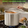 imageNutriChef Stainless Steel Cookware Stockpot  14 Quart Heavy Duty Induction Pot Soup Pot with Stainless Steel Lid Gas Induction Ceramic Glass and Halogen Cooktops Compatible  NCSPT14Q40 Quarts
