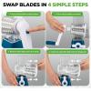 imageNutrichef 3 in 1 Cheese Grater ampamp Shredder  Strong Suction Base Rotary Handle with Safety Lock  Includes Hand Crank ampamp 3 Drum Blades for 3 Textures Fine Medium ampamp Strips  Blue
