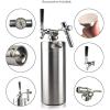 imageNutriChef Pressurized Growler Tap System  Stainless Steel Mini Keg Dispenser Portable Kegerator Kit  Co2 Pressure Regulator Keeps Carbonation for Craft Beer Draft and Homebrew  PKBRTP100 128ozSingle Wall
