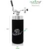 imageNutriChef Pressurized Growler Tap System  Stainless Steel Mini Keg Dispenser Portable Kegerator Kit  Co2 Pressure Regulator Keeps Carbonation for Craft Beer Draft and Homebrew  PKBRTP100 128ozSingle Wall