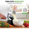 imageNutrichef 3 in 1 Cheese Grater ampamp Shredder  Strong Suction Base Rotary Handle with Safety Lock  Includes Hand Crank ampamp 3 Drum Blades for 3 Textures Fine Medium ampamp Strips  Black