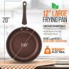 imageNutriChef 12 Nonstick Frying Pan Durable Aluminum Fry Pan with HeatResistant Lacquer and EasyClean Non Stick Coating Induction Compatible Frying Pan for Gas Electric ampamp Ceramic Cooktops Black