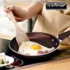 imageNutriChef 12 Nonstick Frying Pan Durable Aluminum Fry Pan with HeatResistant Lacquer and EasyClean Non Stick Coating Induction Compatible Frying Pan for Gas Electric ampamp Ceramic Cooktops Black