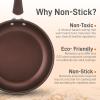imageNutriChef 12 Nonstick Frying Pan Durable Aluminum Fry Pan with HeatResistant Lacquer and EasyClean Non Stick Coating Induction Compatible Frying Pan for Gas Electric ampamp Ceramic Cooktops Black