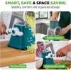 imageNutrichef 3 in 1 Cheese Grater ampamp Shredder  Strong Suction Base Rotary Handle with Safety Lock  Includes Hand Crank ampamp 3 Drum Blades for 3 Textures Fine Medium ampamp Strips  Green