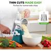 imageNutrichef 3 in 1 Cheese Grater ampamp Shredder  Strong Suction Base Rotary Handle with Safety Lock  Includes Hand Crank ampamp 3 Drum Blades for 3 Textures Fine Medium ampamp Strips  Green