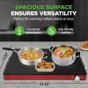 imageNutriChef Electric Warming Tray  Glass Surface Hot Serving Tray  Adjustable Temperature 140F to 230F  Energy Efficient ampamp Space Saving  Perfect for BuffetsParties ampamp More  212 x 165 in  Red