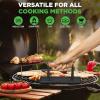 image:imageNutriChef Cast Iron Grill Press HeavyDuty Smash Burger Press with Beech Wood Handle Reduces Cooking Time Ideal Meat Press for Steaks Sandwiches ampamp More Safe for Gas Electric ampamp Induction 9quotx4quot
