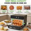 image:imageNutriChef 32 Quart Air Fryer amp Oven  Digital Airfryer with 20 Presets Dual Cook Rotisserie Bake amp More  MultiFunction Convection Countertop Oven  Large Capacity  18 x 17 x 14  Black