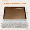 image:imageNutriChef 6 pcs Nonstick Cookie Sheet Premium Carbon Steel Baking Sheet with Rimmed Edges OvenSafe Cooking Pan for Roasting Baking amp Meal Prep EasyClean Professional Quality Design for Home Use