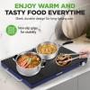 image:imageNutriChef Electric Food Warming Tray  Adjustable Temperature Sleek Glass Surface Energy Efficient amp Space Saving Ideal for Buffets Restaurants and Events 2323x 1732x 022 in Blue