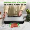 image:imageNutriChef Food Vacuum Sealer Machine 110W Stainless Steel Automatic Chamber Vacuum Sealer with LED Touch Controls For Food Storage 5 Reusable Vacuum Bags Hose amp Wine Stopper 14 x 6 x 3