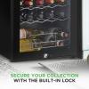 image:imageNutriChef PKCWC340 Wine Fridge 34 Bottle Single Zone Beverage Chiller 935L Capacity 33x19x17 IN Black