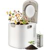 image:imageNutriChef 4 Quart Electric Kitchen Composter  Smart Countertop Composter Includes 2 Odorless Carbon Filters  Electric Compost Bin for Indoor Use  3 Volume Based Modes Small Medium amp Large  White