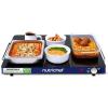 image:imageNutriChef Electric Food Warming Tray  Adjustable Temperature Sleek Glass Surface Energy Efficient amp Space Saving Ideal for Buffets Restaurants and Events 2323x 1732x 022 in Blue