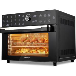 image:imageNutriChef 32 Quart Air Fryer amp Oven  Digital Airfryer with 20 Presets Dual Cook Rotisserie Bake amp More  MultiFunction Convection Countertop Oven  Large Capacity  18 x 17 x 14  Black