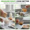 image:imageNutriChef 1 Cup Glass Measuring Cup with Lid 8 oz  HeatResistant Borosilicate Liquid Measure Cup with EasyRead Scale for Cooking Baking and Food Storage Dishwasher and Freezer Safe