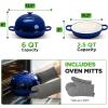 image:imageNutriChef 102 Enameled Cast Iron Bread Oven DomeShaped Sourdough Baking Pan with Handles amp Silicone Gloves OvenSafe to 500F Dishwasher Safe Dutch Oven Bread Pan RedBlue