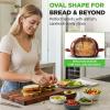 image:imageNutriChef 102 Enameled Cast Iron Bread Oven DomeShaped Sourdough Baking Pan with Handles amp Silicone Gloves OvenSafe to 500F Dishwasher Safe Dutch Oven Bread Pan RedRed