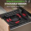 image:imageNutriChef 3Piece Cookie Sheets for Baking NonStick Baking Pans Set with Silicone Handles Stackable Oven Trays in Small Medium amp Large Sizes for Professional and Everyday Use 2026 Edition10Piece Set
