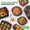 image:imageNutriChef 3Piece Cookie Sheets for Baking NonStick Baking Pans Set with Silicone Handles Stackable Oven Trays in Small Medium amp Large Sizes for Professional and Everyday Use 2026 Edition8Piece Set