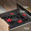 image:imageNutriChef 3Piece Cookie Sheets for Baking NonStick Baking Pans Set with Silicone Handles Stackable Oven Trays in Small Medium amp Large Sizes for Professional and Everyday Use 2026 Edition6Piece Set