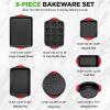 image:imageNutriChef 3Piece Cookie Sheets for Baking NonStick Baking Pans Set with Silicone Handles Stackable Oven Trays in Small Medium amp Large Sizes for Professional and Everyday Use 2026 Edition8Piece Set