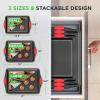 image:imageNutriChef 3Piece Cookie Sheets for Baking NonStick Baking Pans Set with Silicone Handles Stackable Oven Trays in Small Medium amp Large Sizes for Professional and Everyday Use 2026 Edition6 Pack sorted sizes