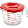 image:imageNutriChef 1 Cup Glass Measuring Cup with Lid 8 oz  HeatResistant Borosilicate Liquid Measure Cup with EasyRead Scale for Cooking Baking and Food Storage Dishwasher and Freezer Safe