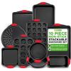 image:imageNutriChef 3Piece Cookie Sheets for Baking NonStick Baking Pans Set with Silicone Handles Stackable Oven Trays in Small Medium amp Large Sizes for Professional and Everyday Use 2026 Edition10Piece Set