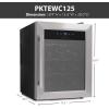 image:imageNutriChef 12 Bottle Thermoelectric Wine Cooler  Chiller  Counter Top Red And White Wine Cellar  FreeStanding Refrigerator Quiet Operation Fridge  Stainless Steel  PKTEWC125