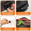 image:imageNutriChef Electric Griddle  Dual Hot Plate Cooktop Crepe Maker with Press Grill Nonstick Coating Rotary Temperature Control Plugin Operation amp Oil Tray for Kitchen amp Countertop PKGRIL43